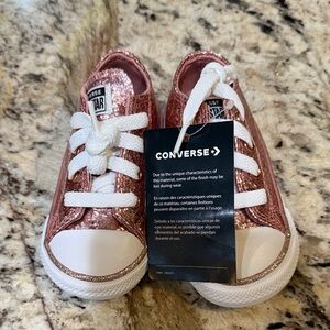Converse Kids' Shimmering Pink Sneakers